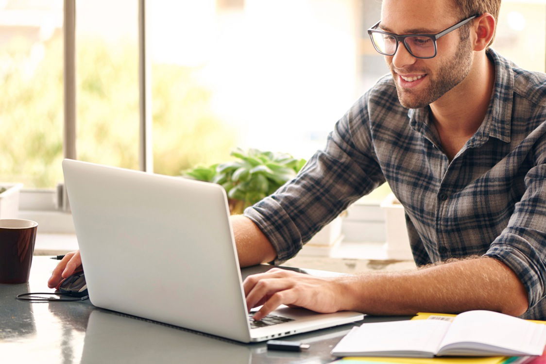 man on laptop