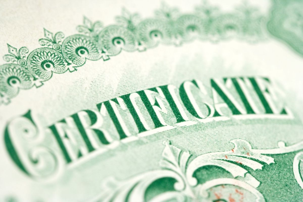 certificate of deposit