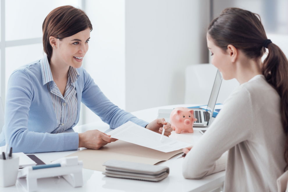 lady opening bank account