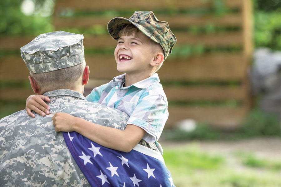 military father and son