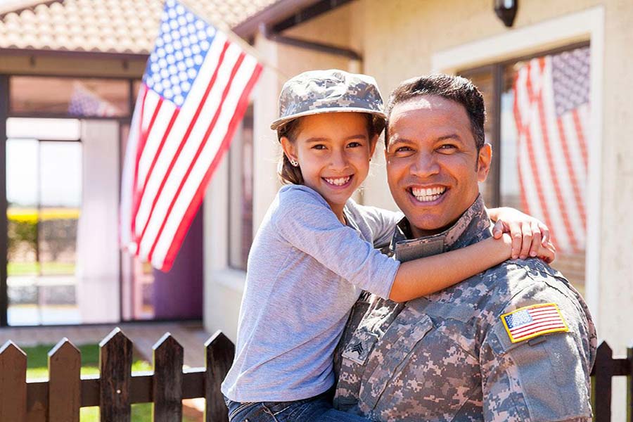 veteran with child