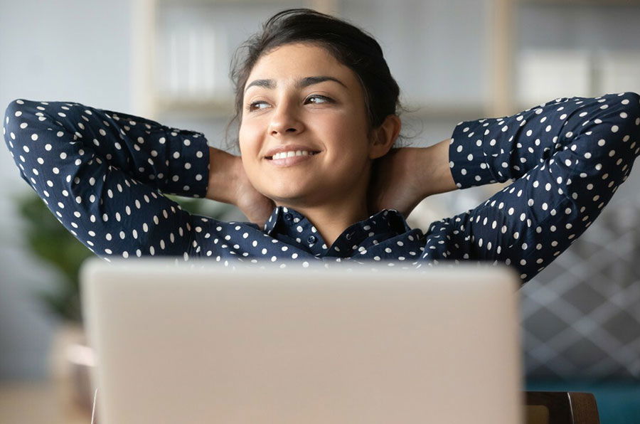 relieved woman