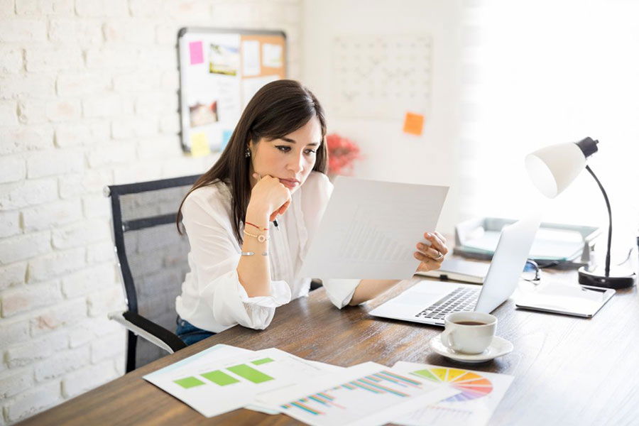 woman managing finances