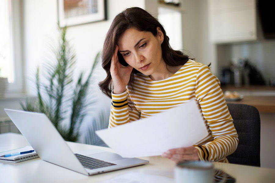 woman working