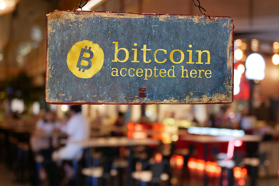 Bitcoin accepted here sign