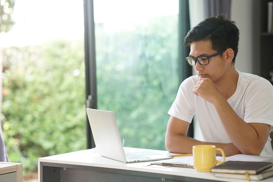 man on laptop