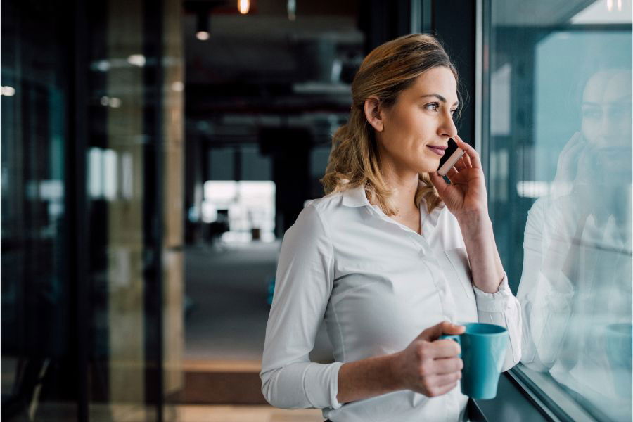 woman talking on phone