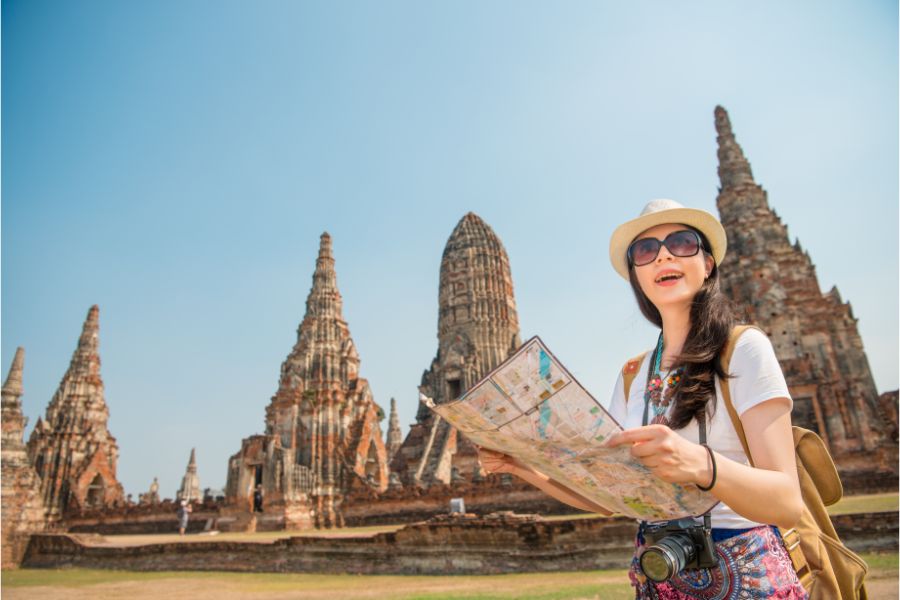 tourist in Ayutthaya