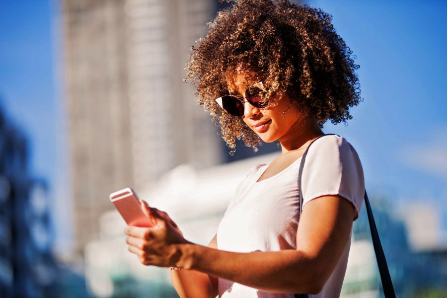 woman on cell phone