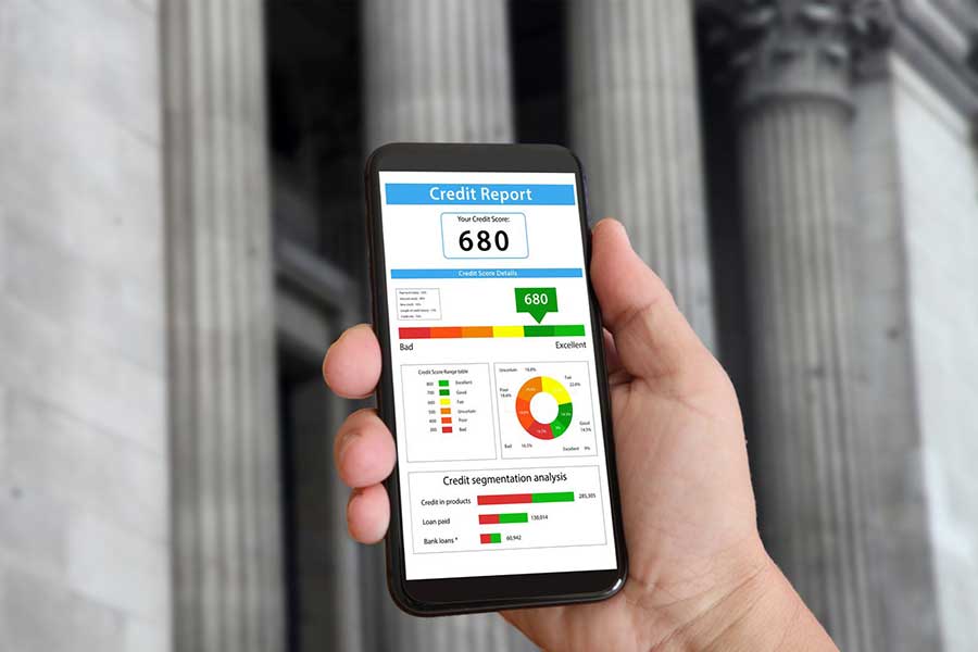 checking credit score on phone