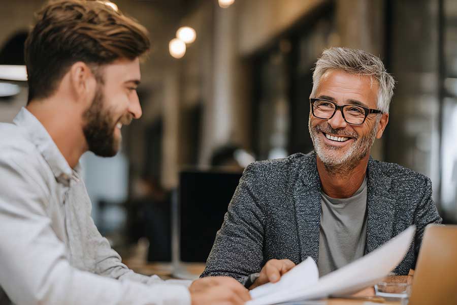 financial advisor meeting client