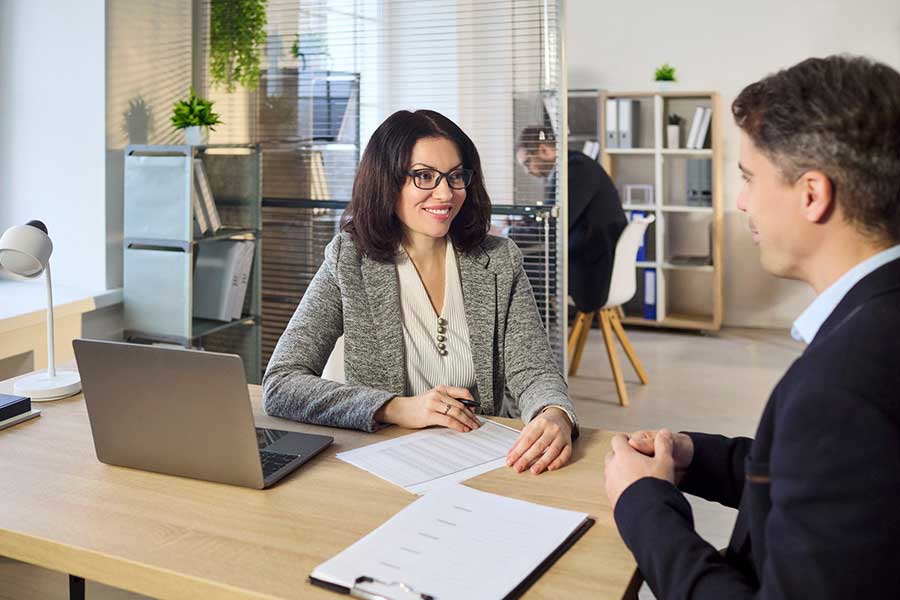 client meeting with broker